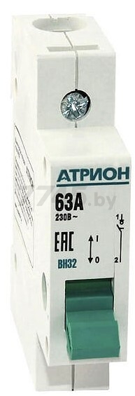 Выключатель нагрузки АТРИОН ВН32 1Р 63А (VN32-1-63)